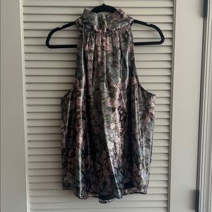 J. Crew Collection Black and Purple Top Size Large